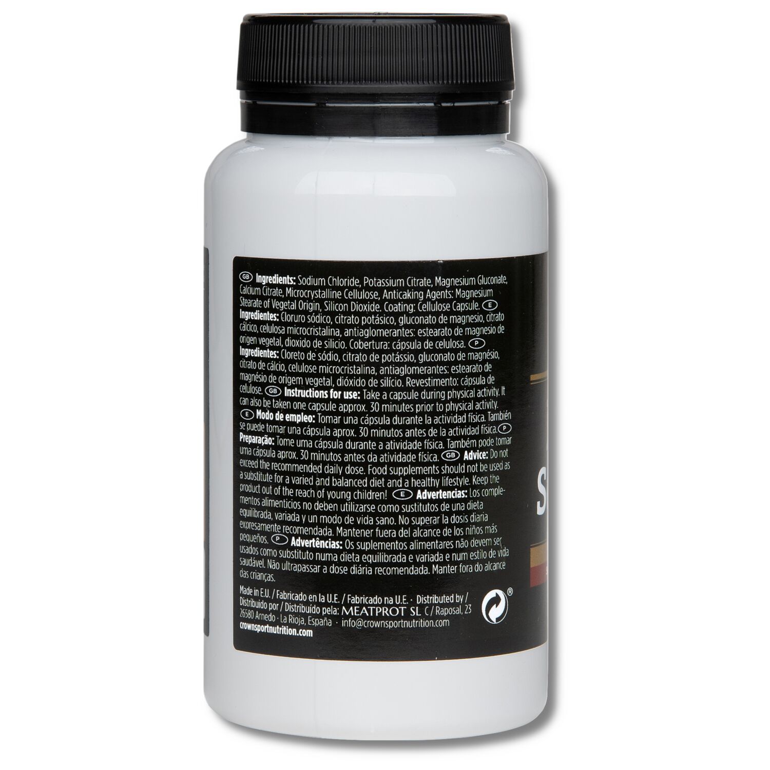 Crown Sport Nutrition PRO Salt Caps, Cápsulas con 310 mg de sodio y otros minerales, Con certificado Informed Sport, 60 caps - Imagen 2