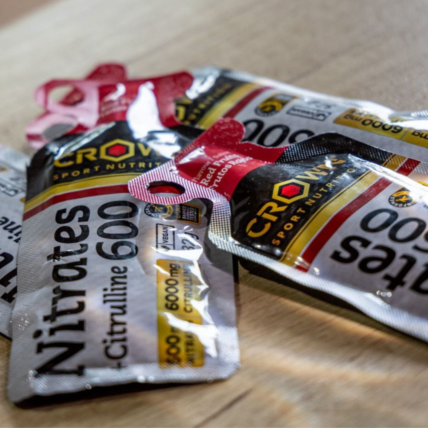 Crown Sport Nutrition Nitrates 600 + Citrulline Shot Gel, Sabor Frutos rojos 10 x 32g - Imagen 8